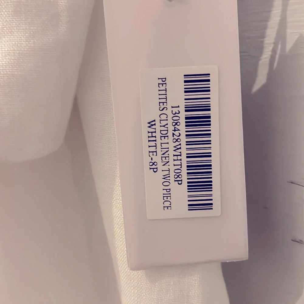 Reformation NWT clyde linen two piece white 8 Petite